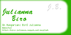julianna biro business card