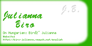 julianna biro business card